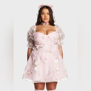 Sugar Thrillz Pink Floral Mini Dress